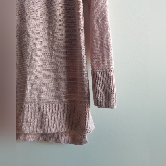Tahari Linen Knit Pullover Sweater Light Pink Sz Medium - Picture 6 of 6
